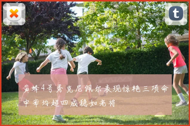 黄蜂4号秀克尼佩尔表现惊艳三项命中率均超四成稳如老将